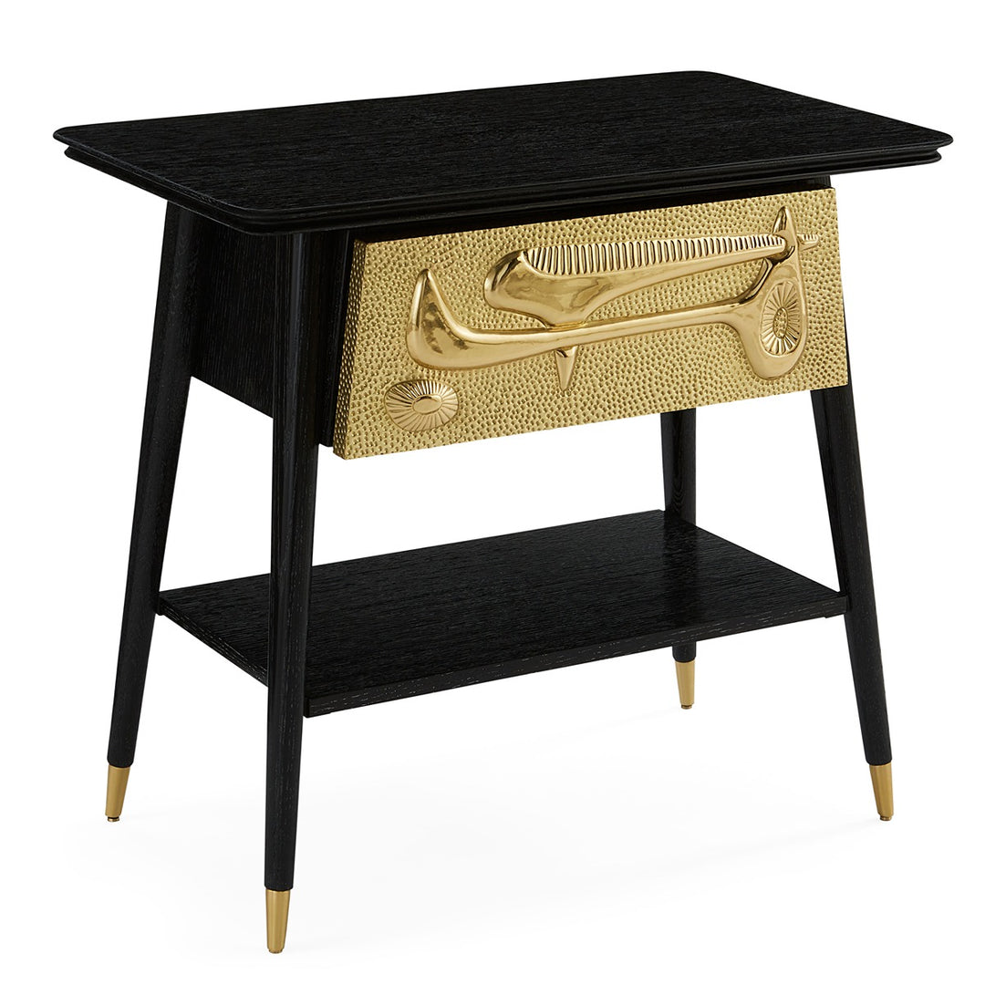 Reform Rectangular Side Table - Brass & Black Design Maven 5