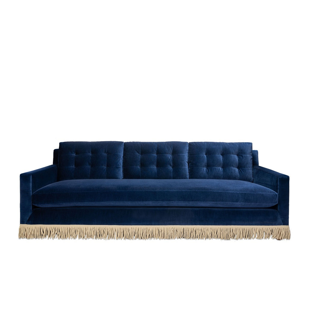 Wright Sofa - Canterbury Navy/Bullion Fringe Design Maven 1