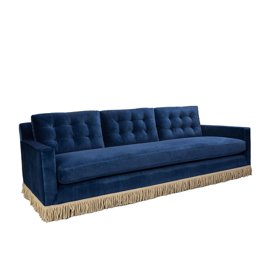 Wright Sofa - Canterbury Navy/Bullion Fringe Design Maven 2