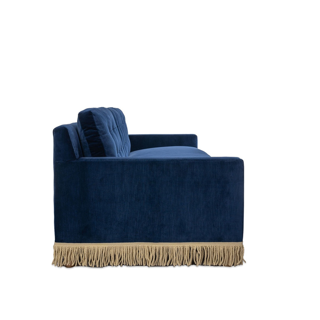 Wright Sofa - Canterbury Navy/Bullion Fringe Design Maven 3