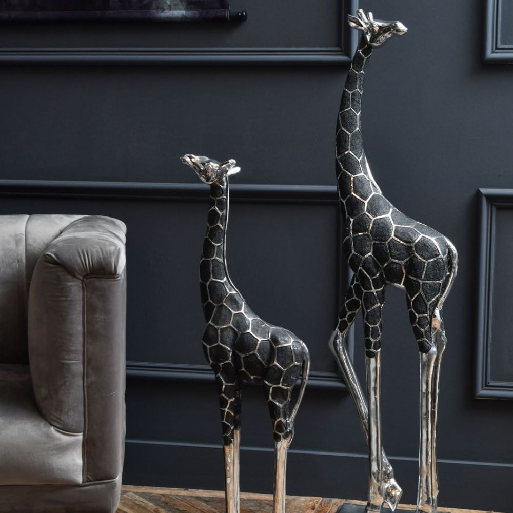 Libra Midnight Mayfair Collection - Giant Giraffe Sculpture Head Back