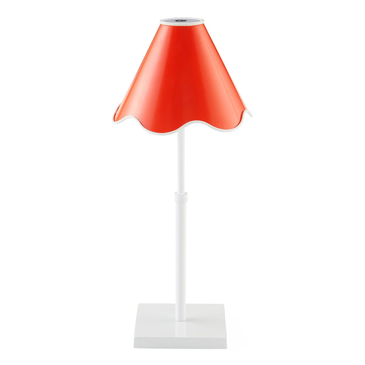 Ripple Rechargeable LED Table Lamp - Orange & White Design Maven 1