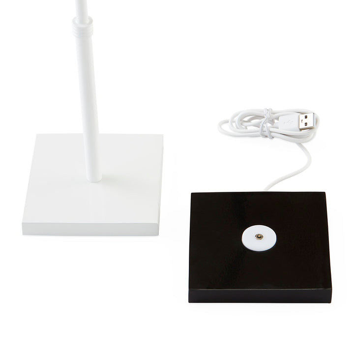 Ripple Rechargeable LED Table Lamp - Orange & White Design Maven 5