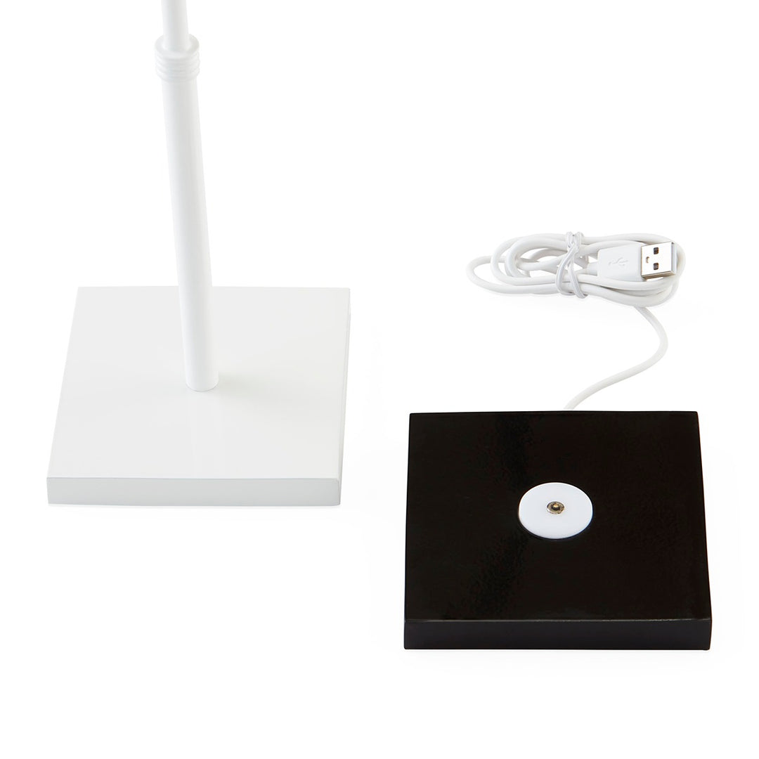 Ripple Rechargeable LED Table Lamp - Yellow & White Design Maven 3