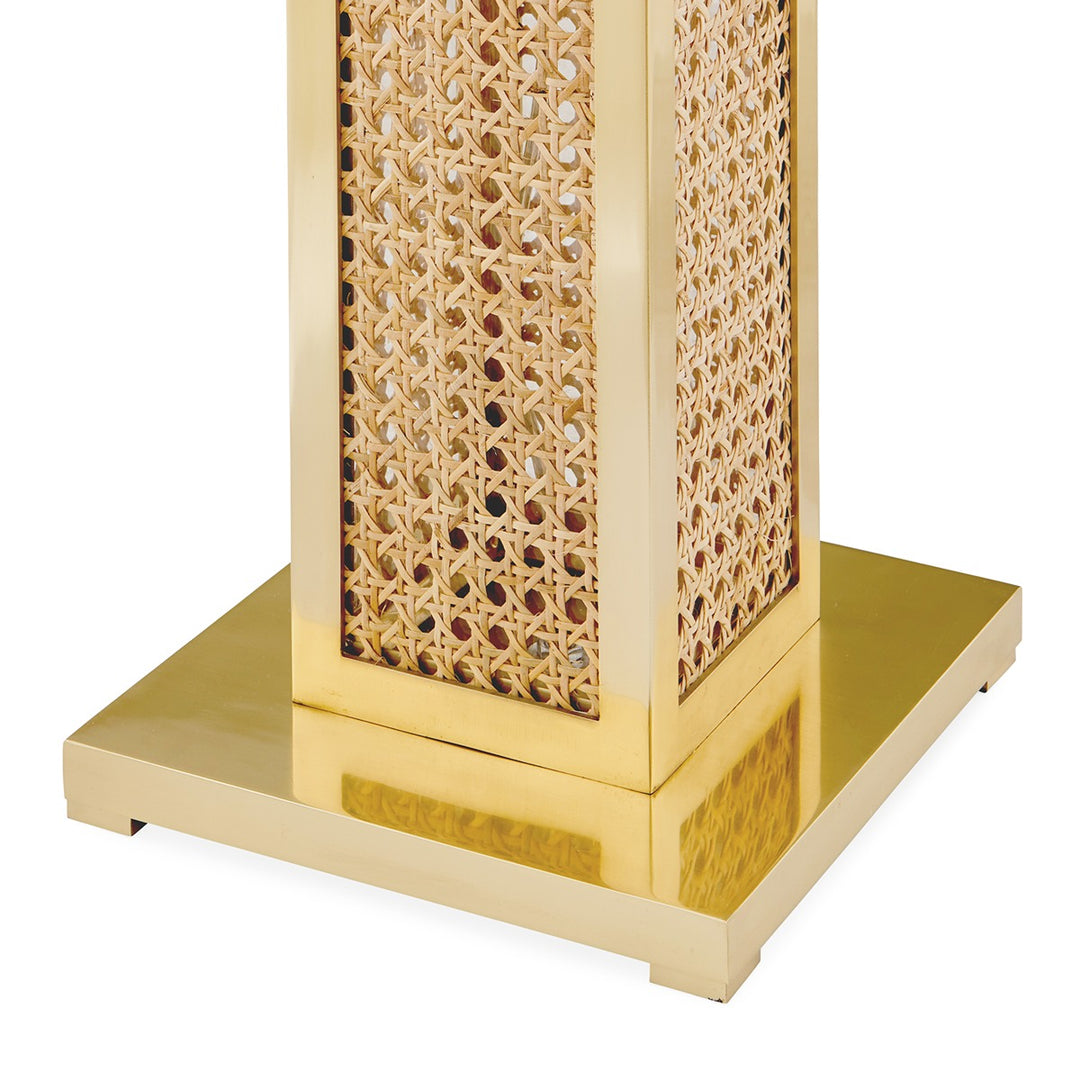 Bellport Floor Lamp - Rattan & Brass Design Maven 7