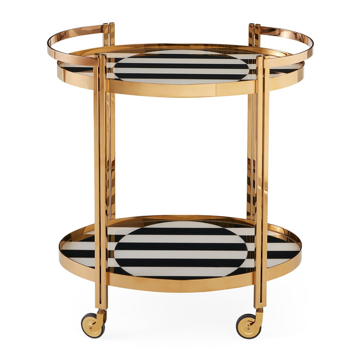 Op Art Bar Cart - Black & White Design Maven 1