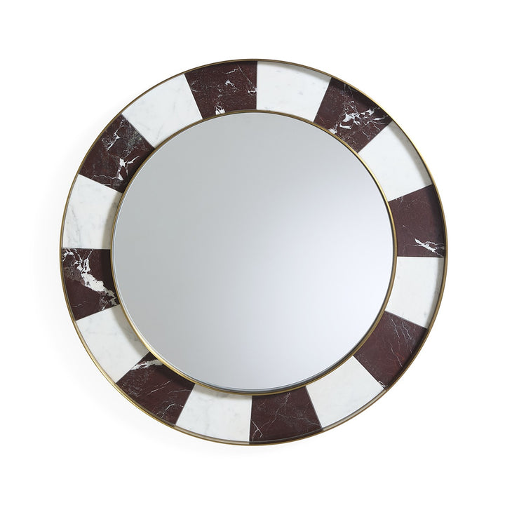 Canaan Mirror - Brown & White Marble Design Maven 1