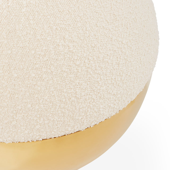 Alphaville Tuffet Pouffe - Ivory & Brass Design Maven 7