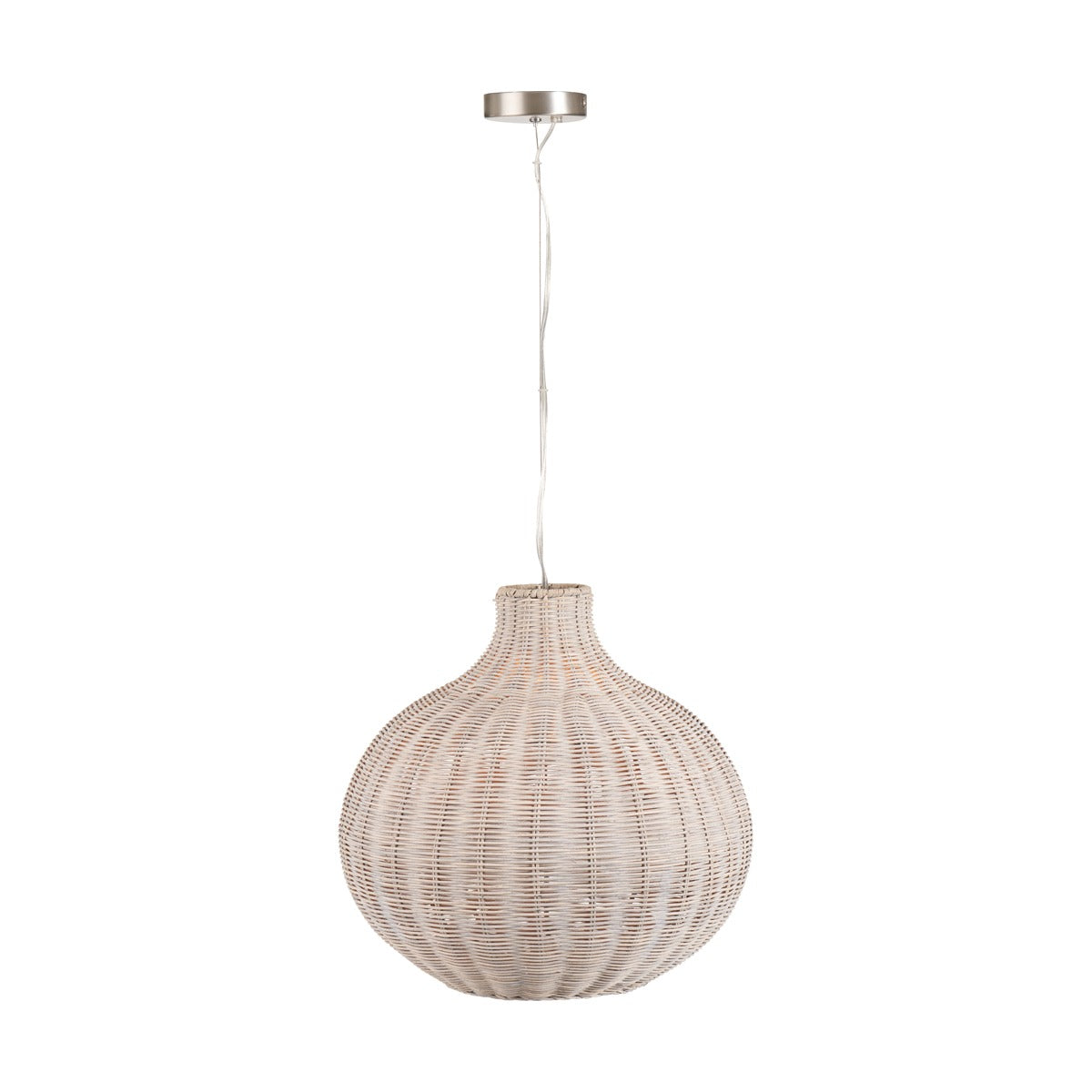 Olivia's Allona Grey Wash Rattan Pendant