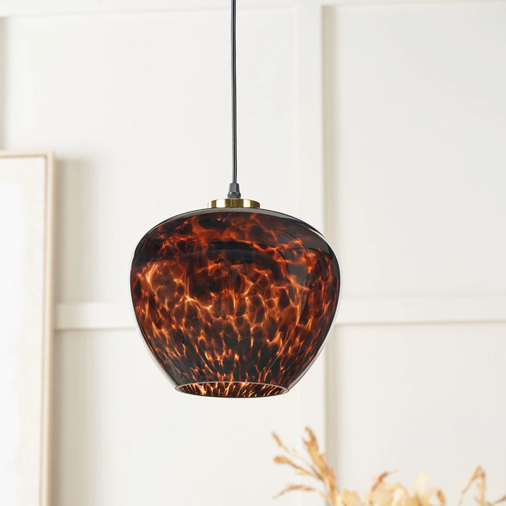 Lucien Tortoiseshell Glass Pendant