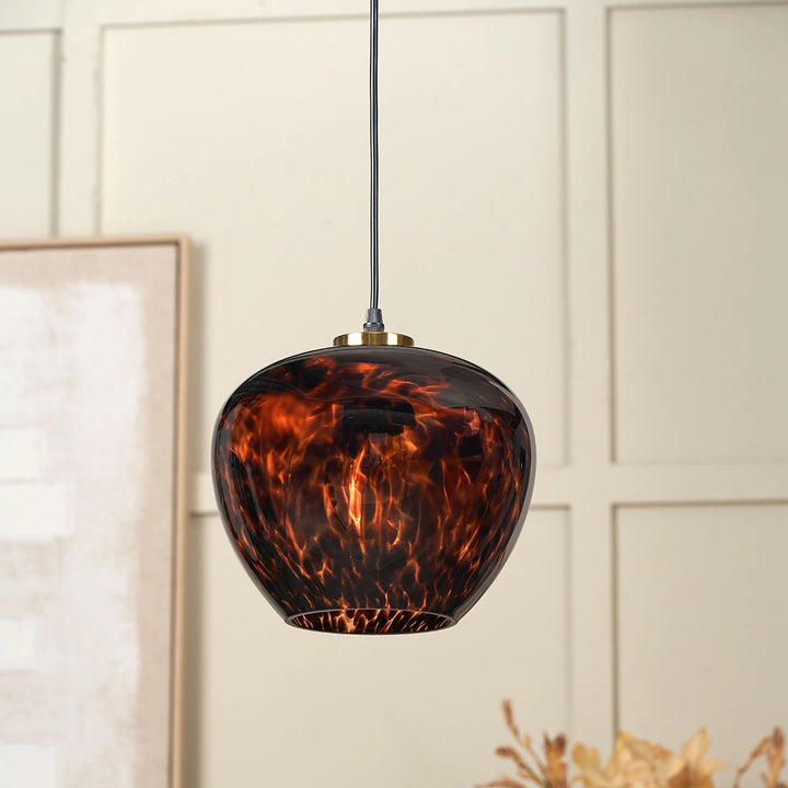 Lucien Tortoiseshell Glass Pendant