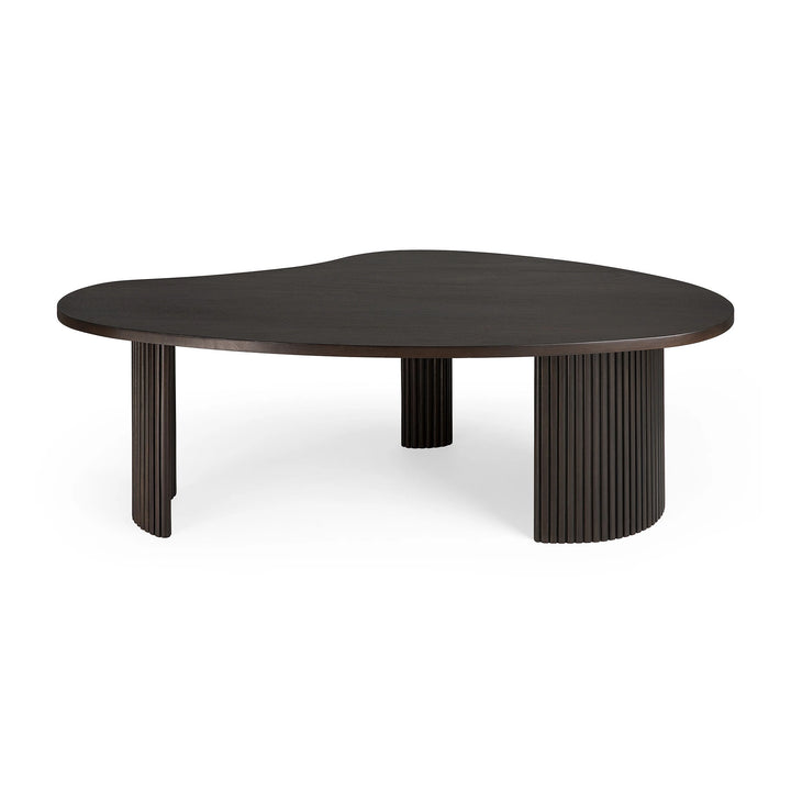 Boomerang Pebble Shape Coffee Table - Mahogany