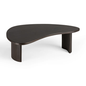 Boomerang Pebble Shape Coffee Table - Mahogany