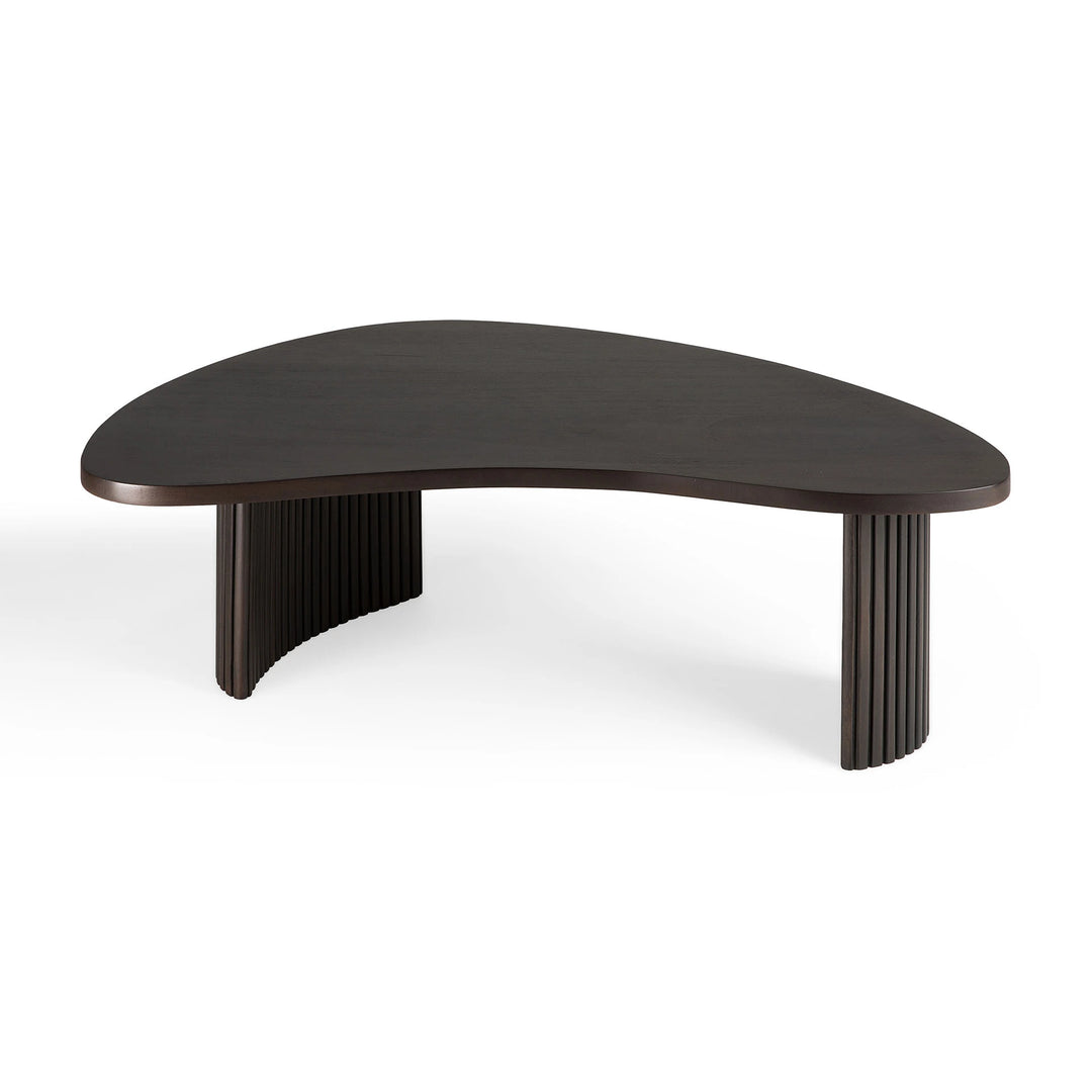 Boomerang Pebble Shape Coffee Table - Mahogany