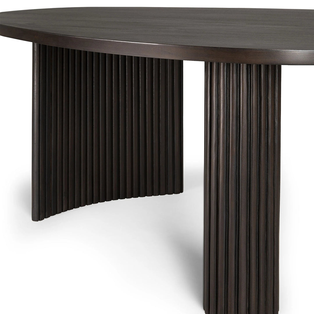 Boomerang Pebble Shape Coffee Table - Mahogany