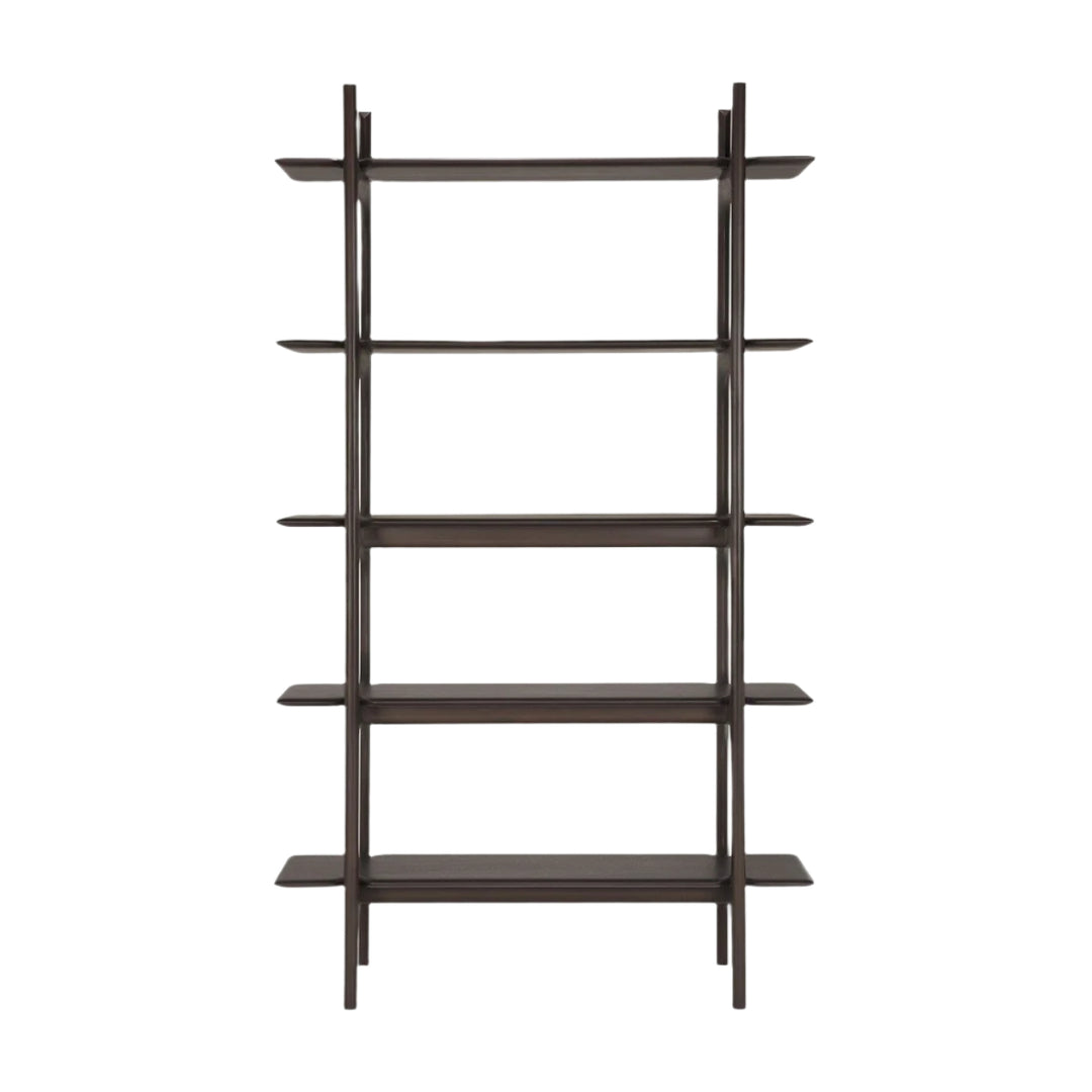 Pi Rack - Dark Brown Varnished Mahogany Ethnicraft 1