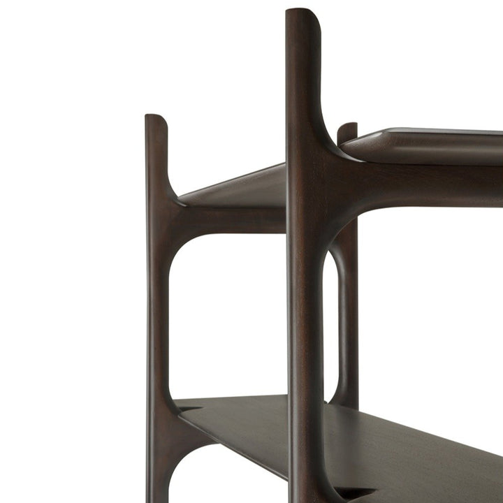 Pi Rack - Dark Brown Varnished Mahogany Ethnicraft 6