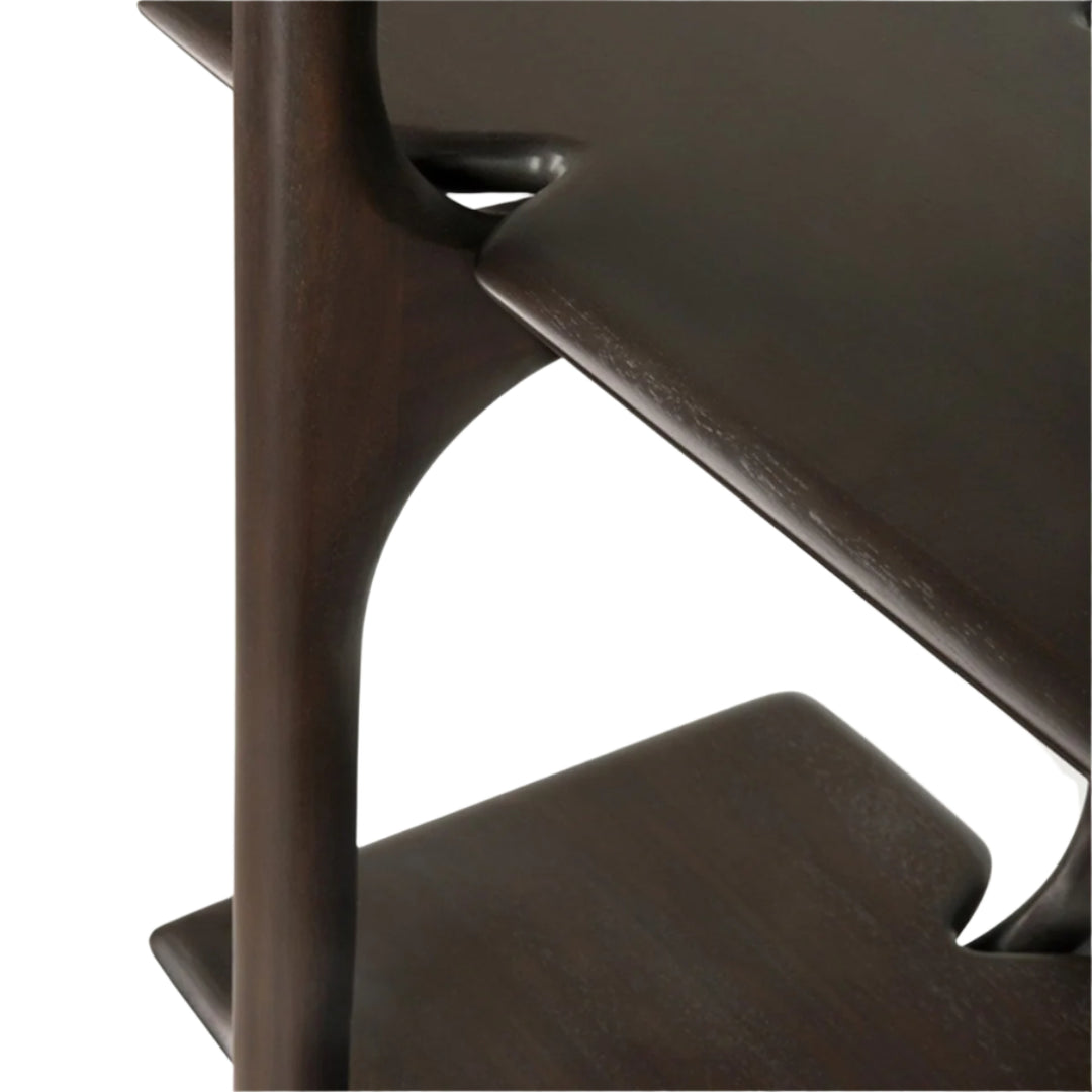 Pi Rack - Dark Brown Varnished Mahogany Ethnicraft 8