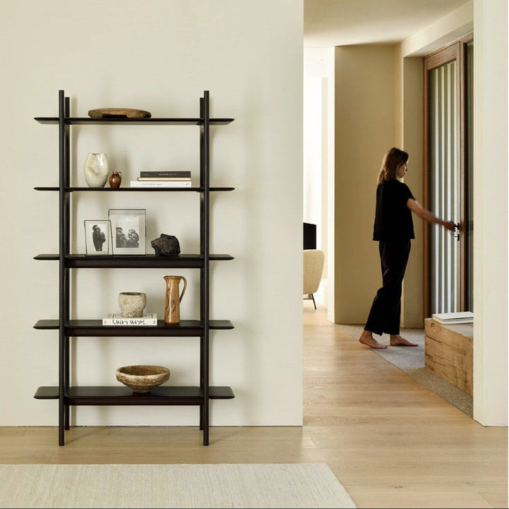 Pi Rack - Dark Brown Varnished Mahogany Ethnicraft 2