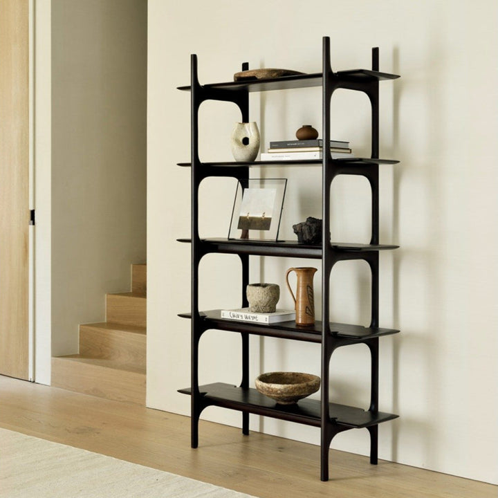 Pi Rack - Dark Brown Varnished Mahogany Ethnicraft 3