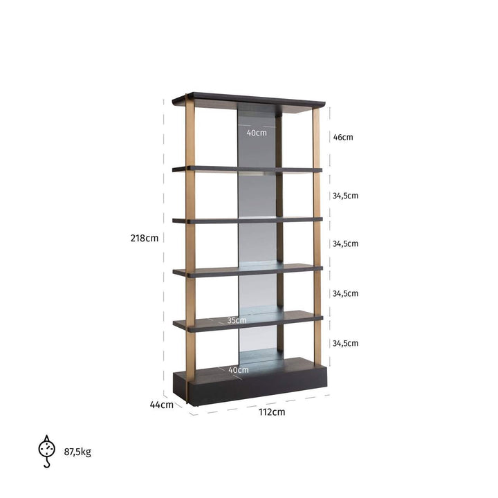 Rigley Display Cabinet - Charcoal Richmond 8