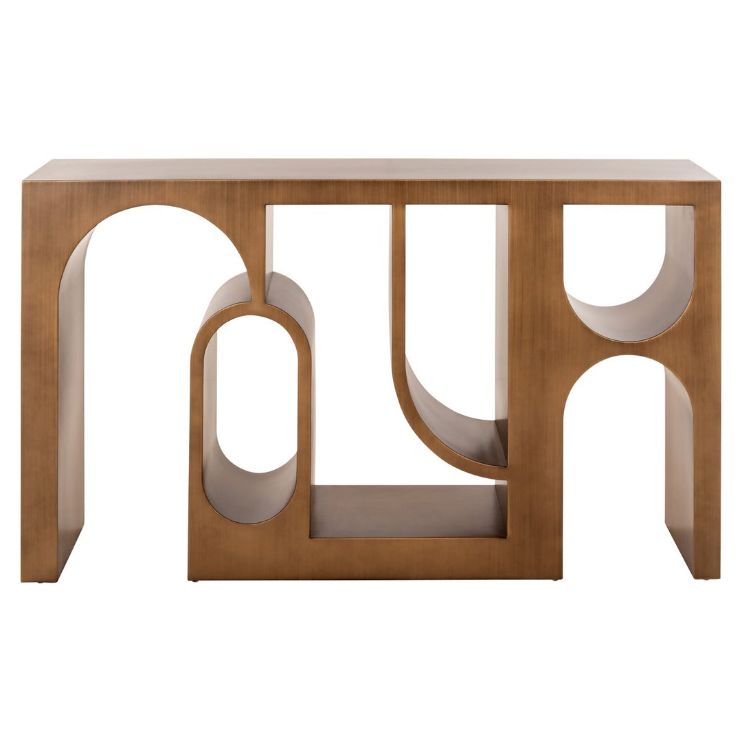 Lugano Console Table - Brushed Gold Richmond 1