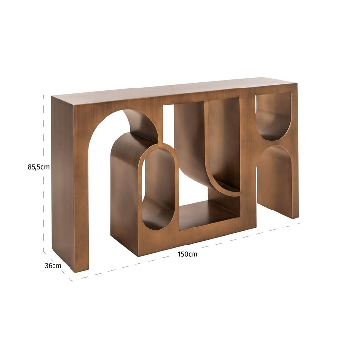 Lugano Console Table - Brushed Gold Richmond 6