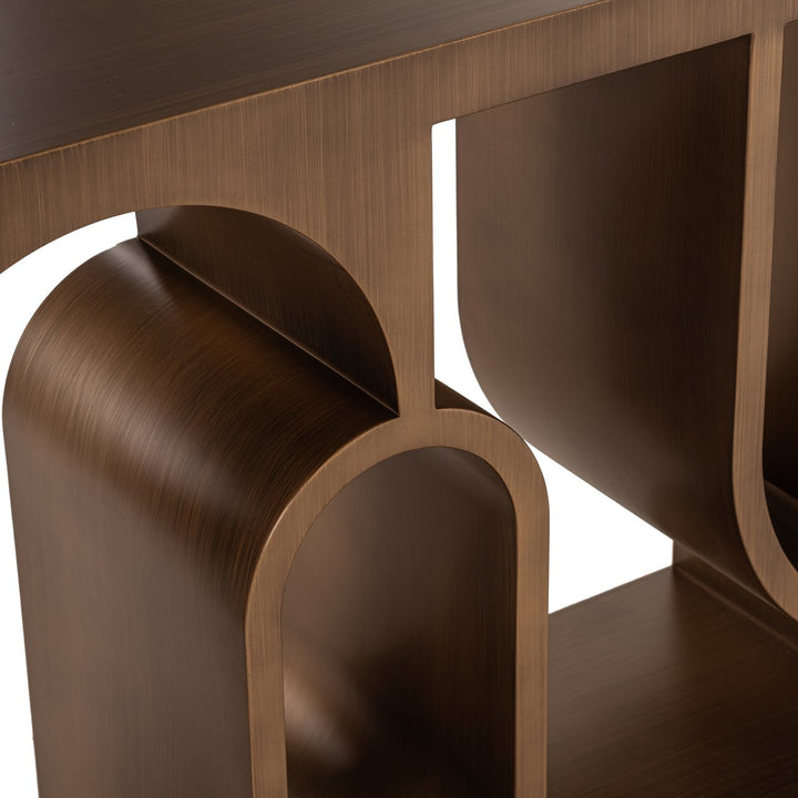 Lugano Console Table - Brushed Gold Richmond 8