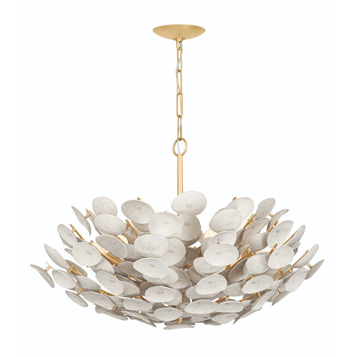 Aimi 9 Light Chandelier - Vintage Gold Leaf Hudson Valley Lighting 1