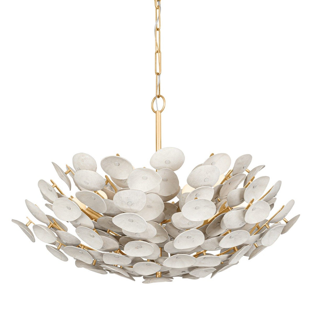 Aimi 9 Light Chandelier - Vintage Gold Leaf Hudson Valley Lighting 3