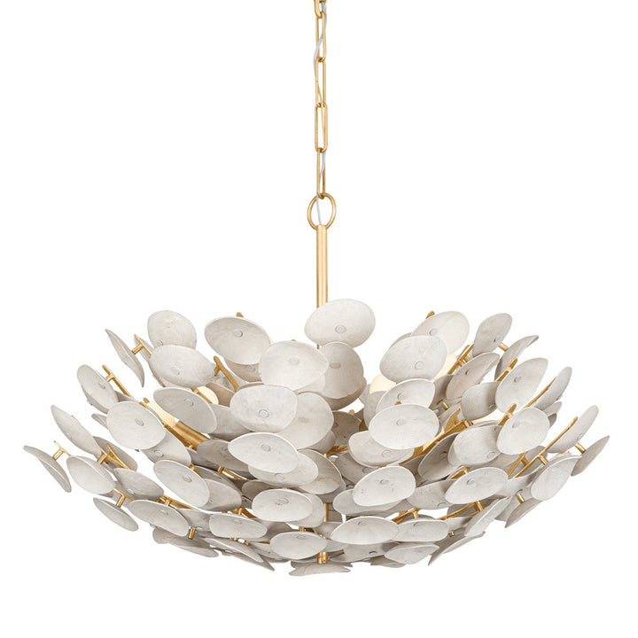 Aimi 9 Light Chandelier - Vintage Gold Leaf Hudson Valley Lighting 3