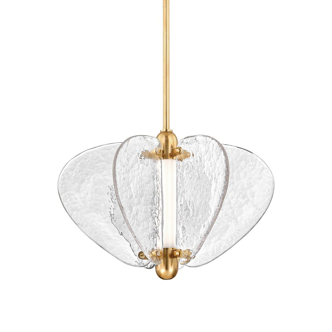 Freya 1 Light Pendant Light - Vintage Brass Hudson Valley Lighting 3