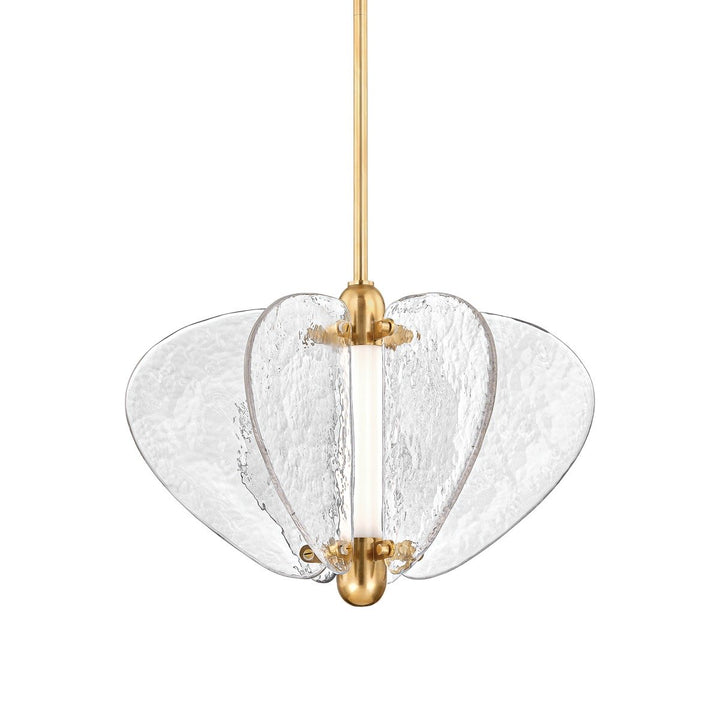 Freya 1 Light Pendant Light - Vintage Brass Hudson Valley Lighting 3