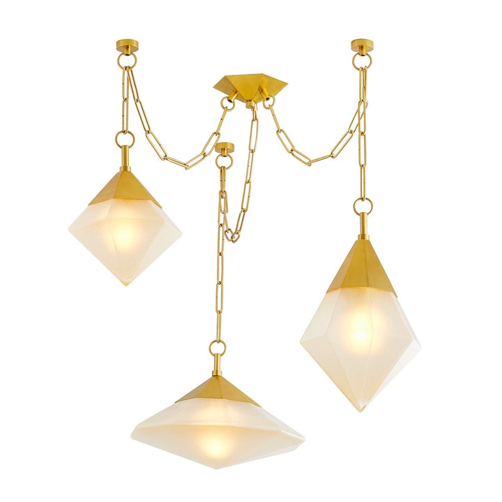 Angelique 3 Light Chandelier - Vintage Polished Brass Hudson Valley Lighting 1