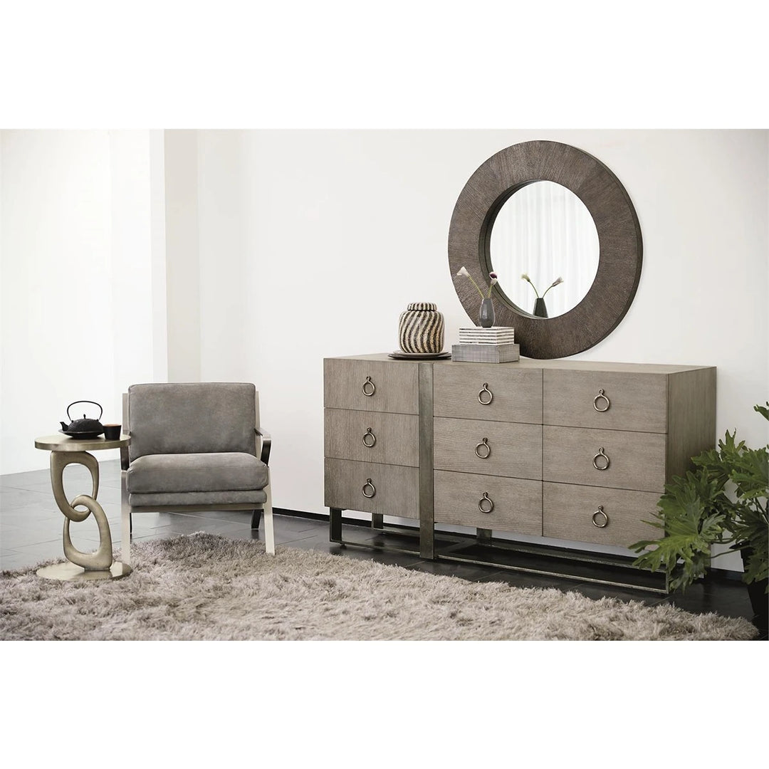 Linea 9 Drawer Dresser - Cerused Greige