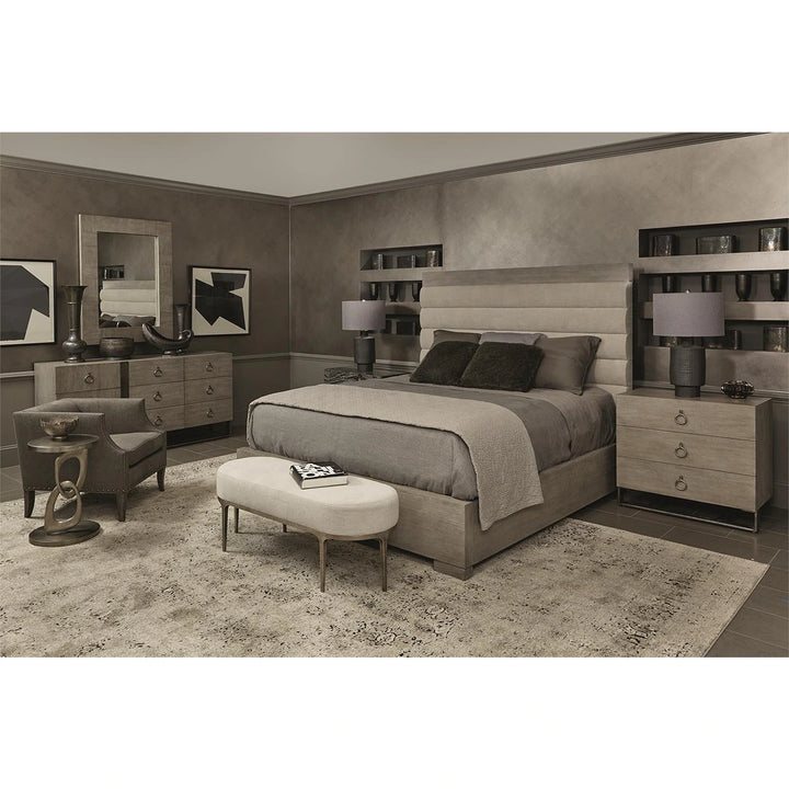 Linea 9 Drawer Dresser - Cerused Greige