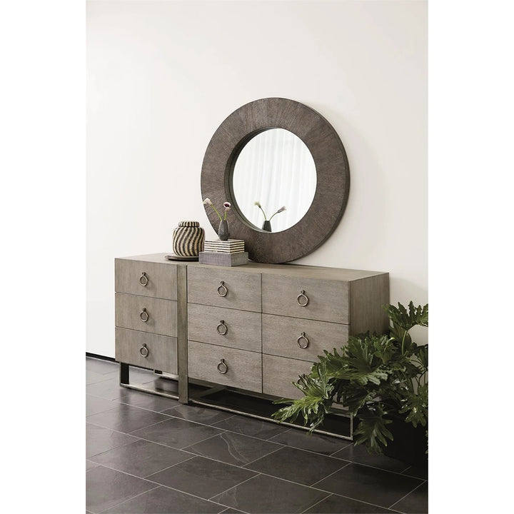 Linea 9 Drawer Dresser - Cerused Greige