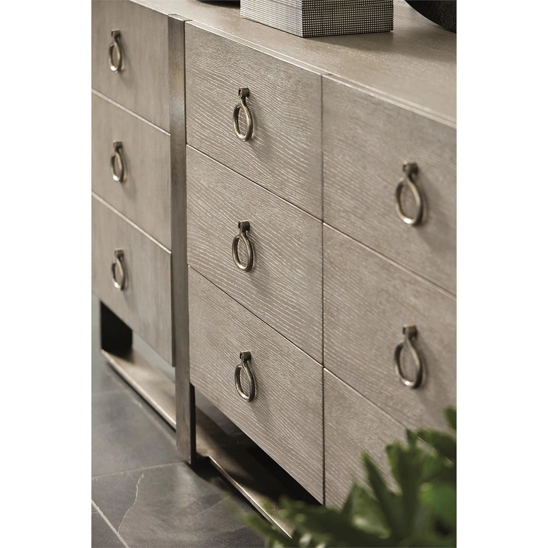 Linea 9 Drawer Dresser - Cerused Greige