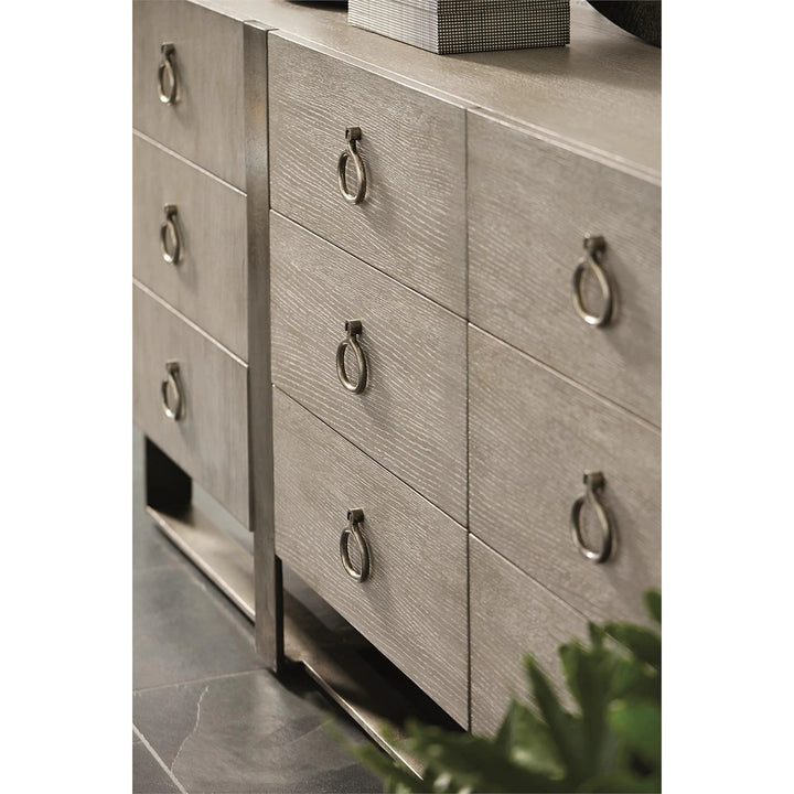 Linea 9 Drawer Dresser - Cerused Greige