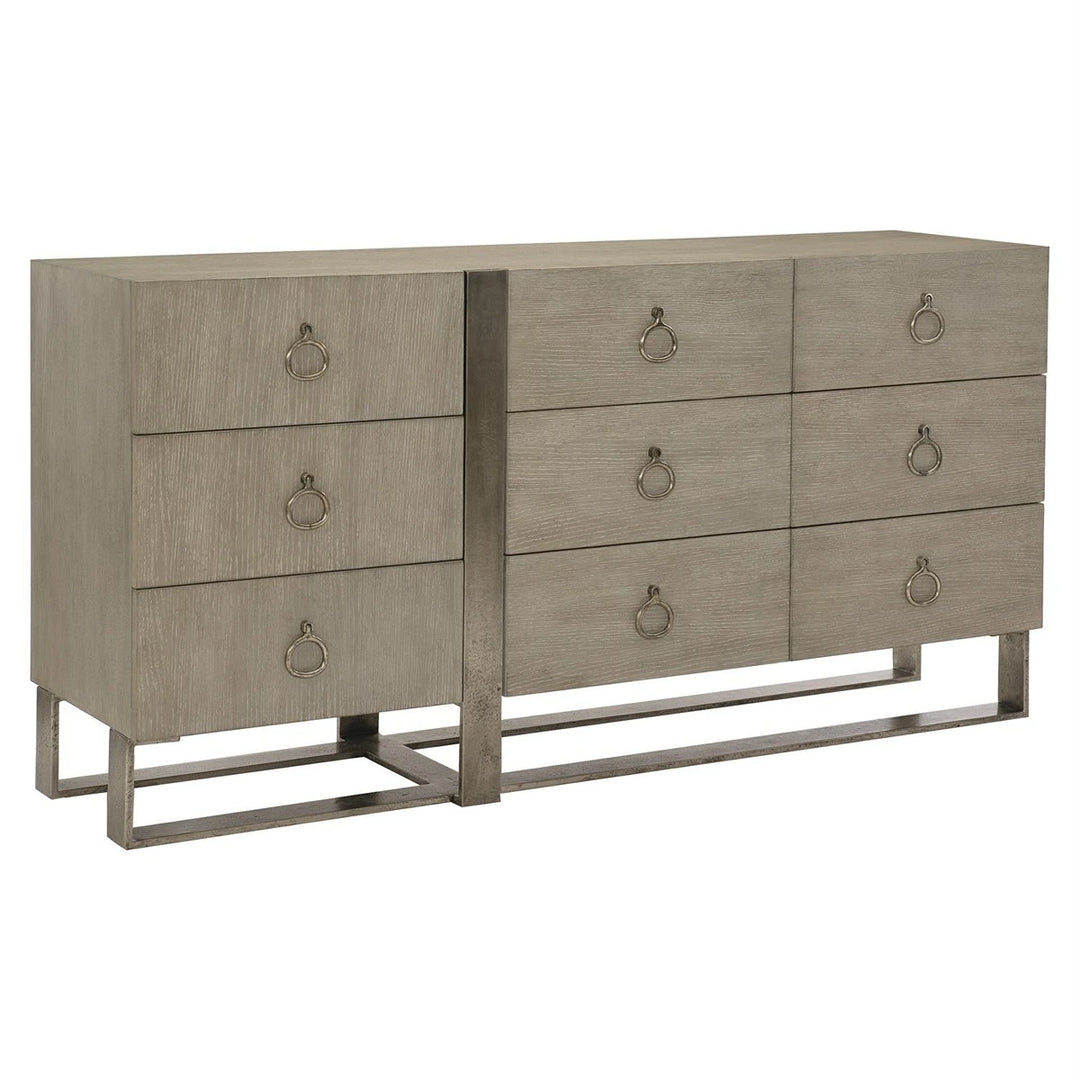 Linea 9 Drawer Dresser - Cerused Greige