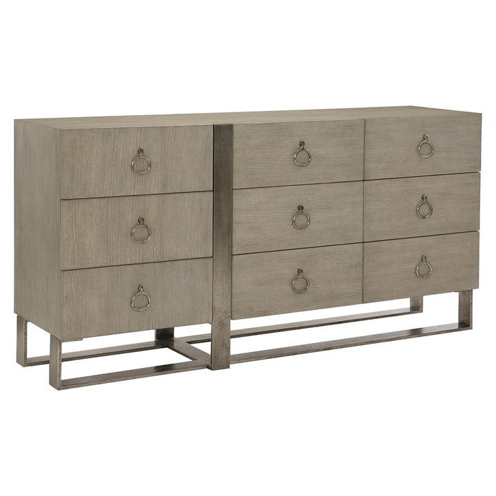 Linea 9 Drawer Dresser - Cerused Greige