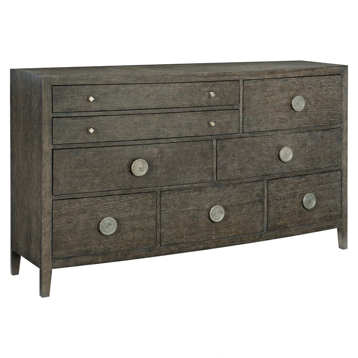 Linea Asymmetric Drawer Dresser - Cerused Charcoal