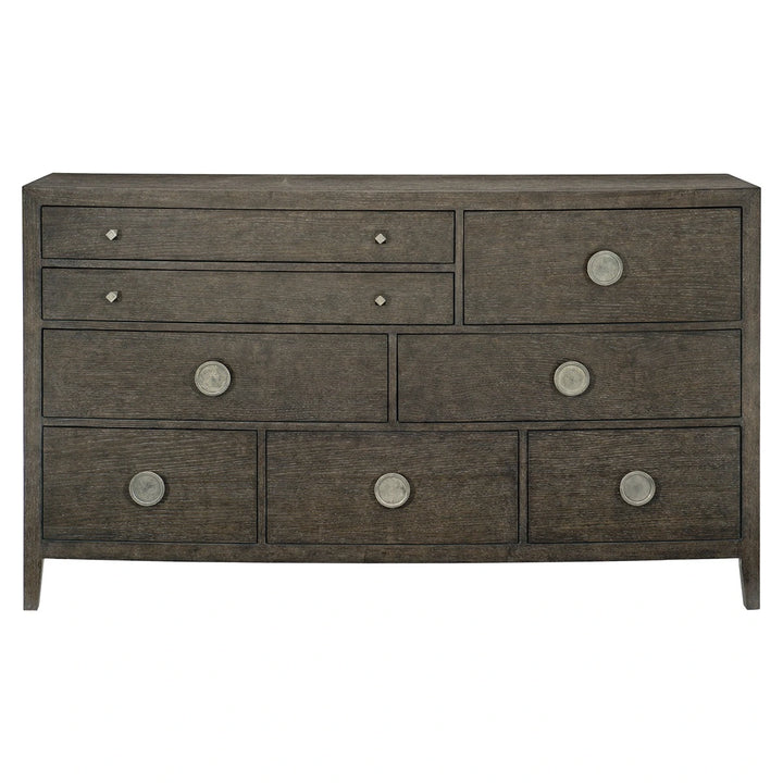Linea Asymmetric Drawer Dresser - Cerused Charcoal