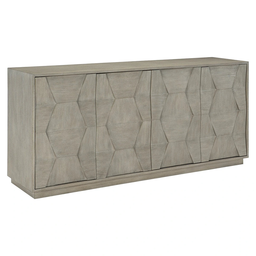 Linea Geometric Buffet - Cerused Greige