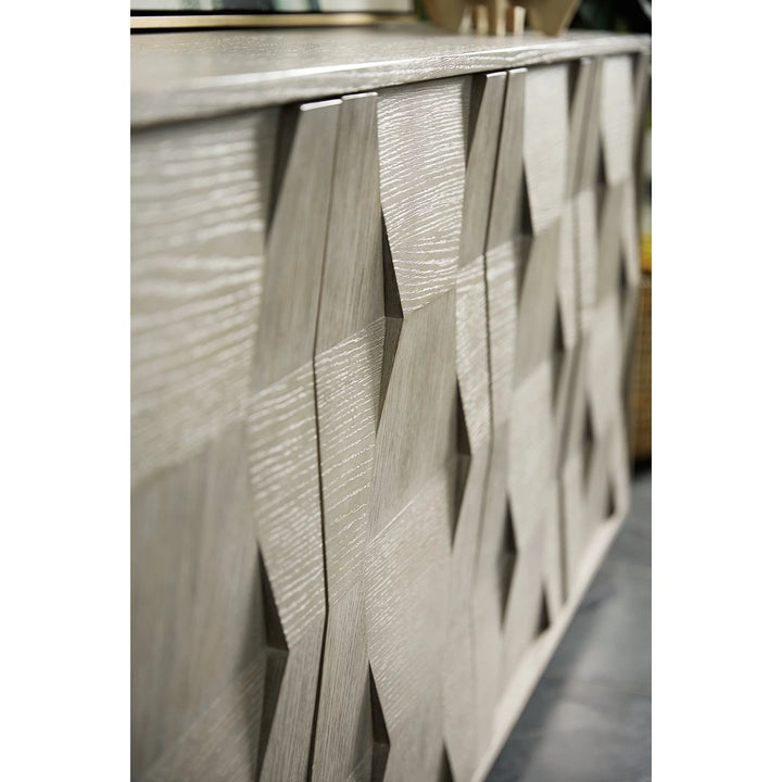 Linea Geometric Buffet - Cerused Greige