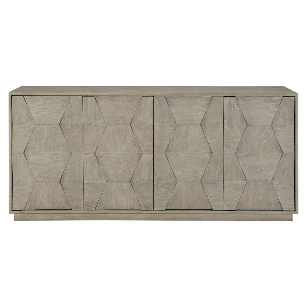 Linea Geometric Buffet - Cerused Greige