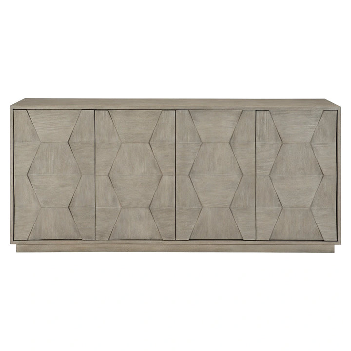 Linea Geometric Buffet - Cerused Greige