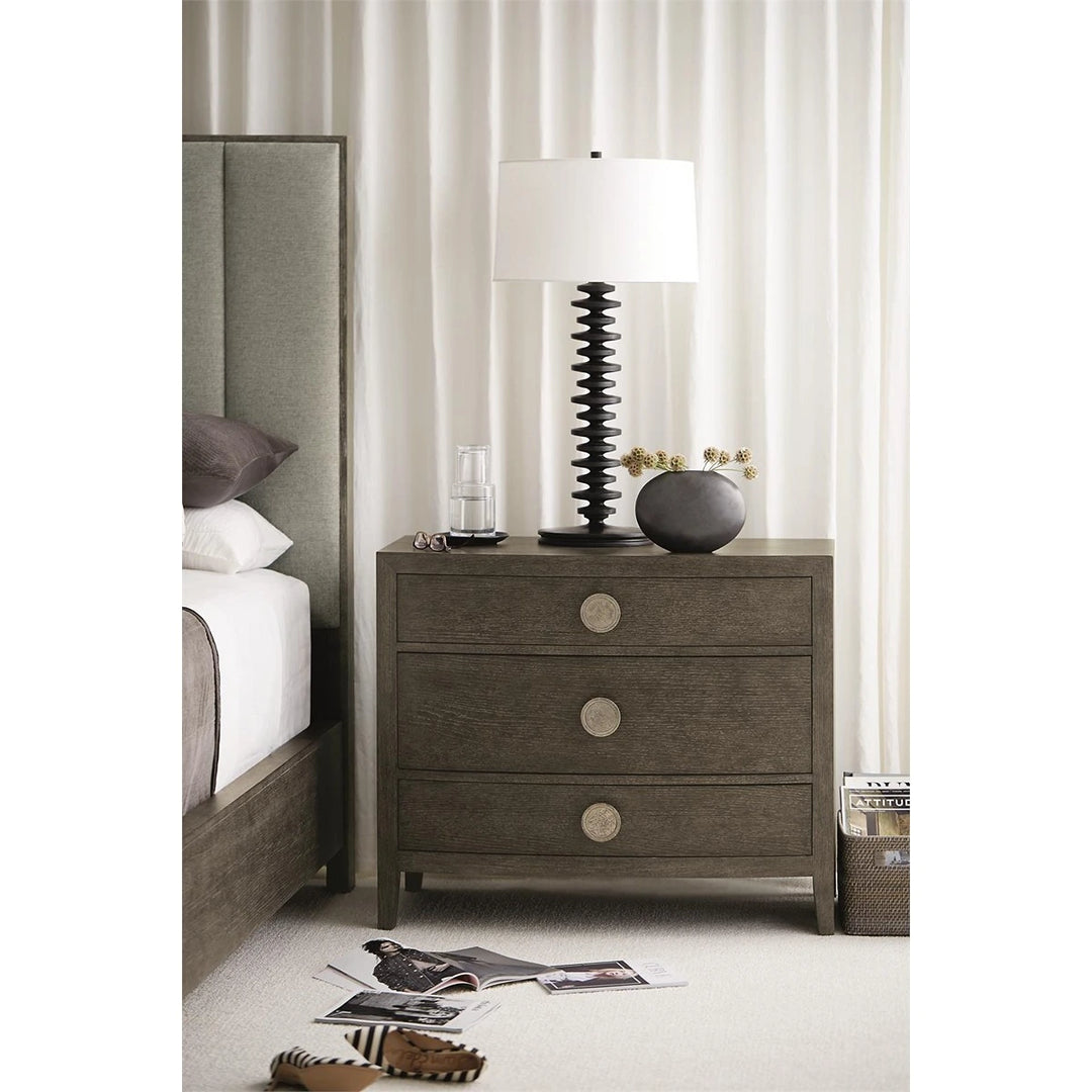 Linea 3 Drawer Nightstand - Cerused Charcoal