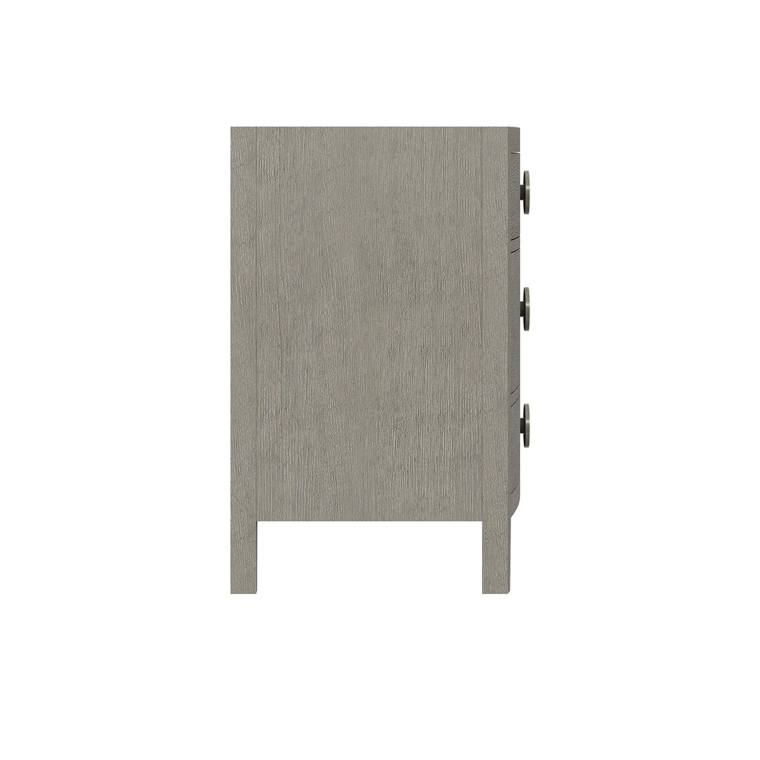 Linea 3 Drawer Nightstand - Cerused Greige