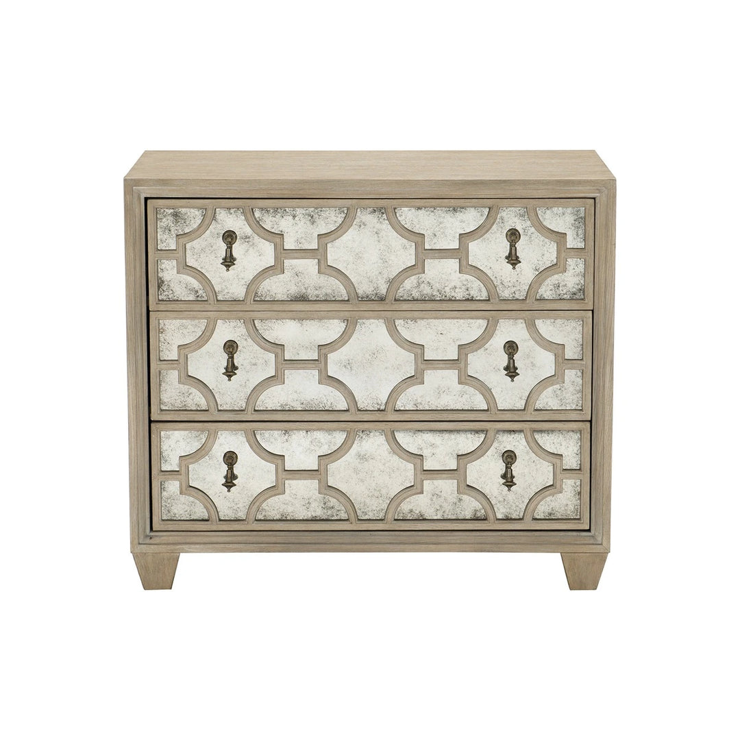 Santa Barbara Antiqued Mirrored Nightstand